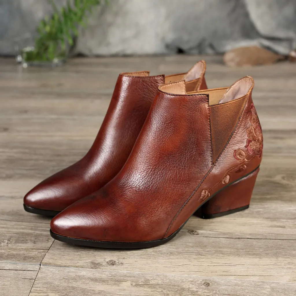 Autumn Winter Leather Comfortable Short Women's Boots | Gift Shoes
