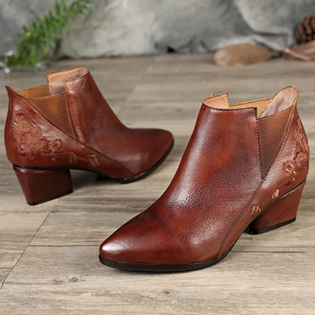 Autumn Winter Leather Comfortable Short Women's Boots | Gift Shoes