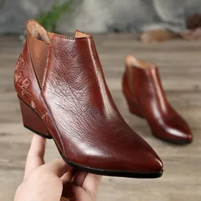 Autumn Winter Leather Comfortable Short Women's Boots | Gift Shoes