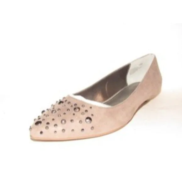 Bandolino DAIMEE Taupe Suede Studded Flats