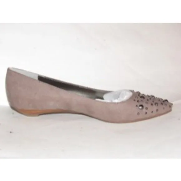 Bandolino DAIMEE Taupe Suede Studded Flats
