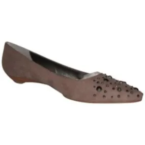 Bandolino DAIMEE Taupe Suede Studded Flats