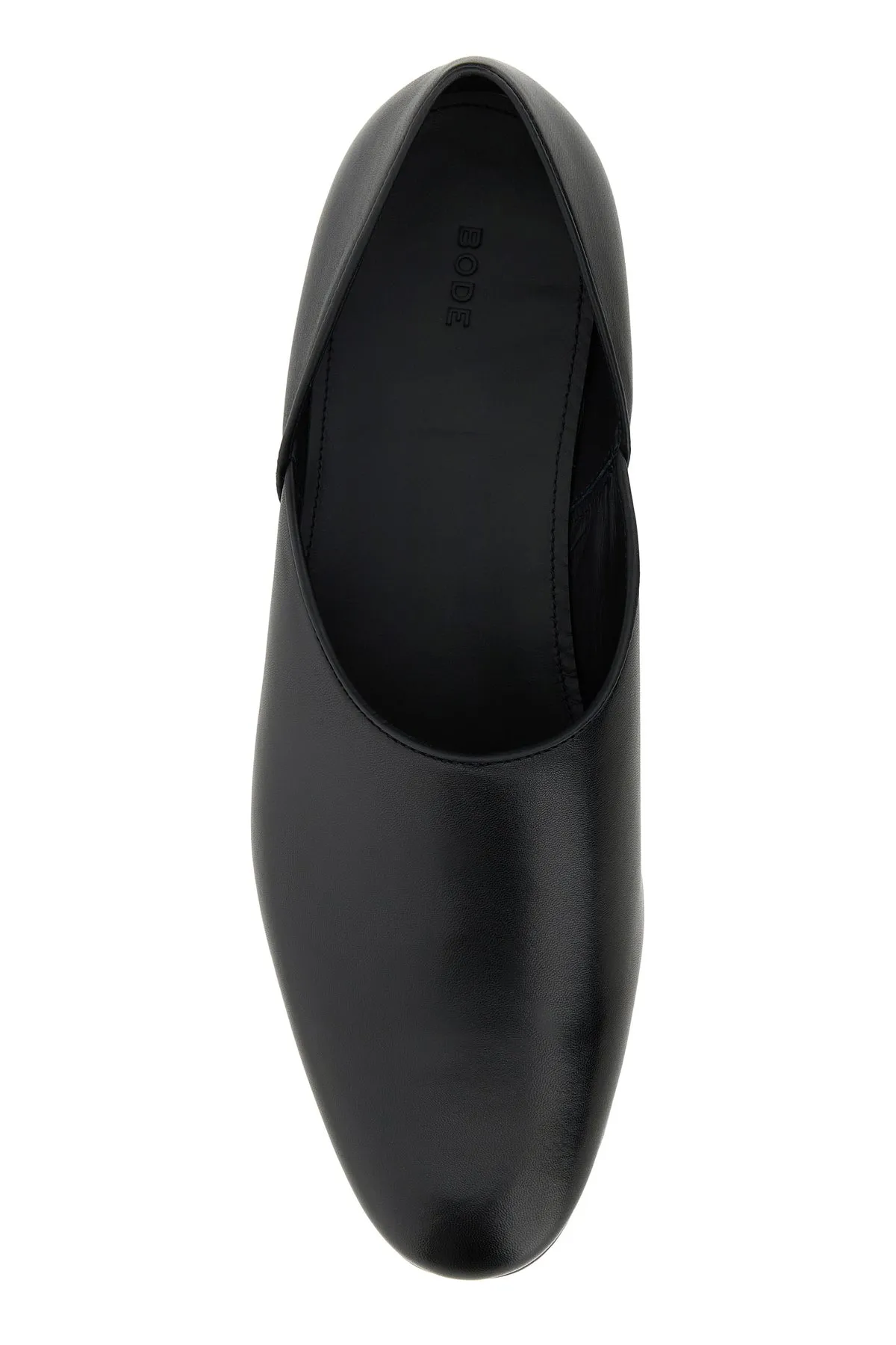 Black nappa leather loafers