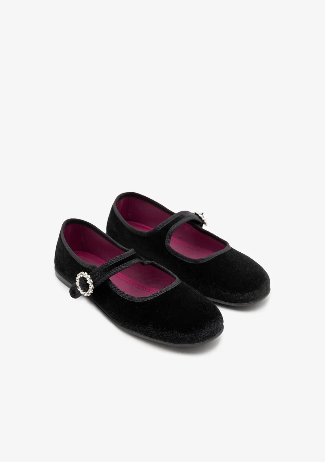 Black Velvet Ballerinas B&W