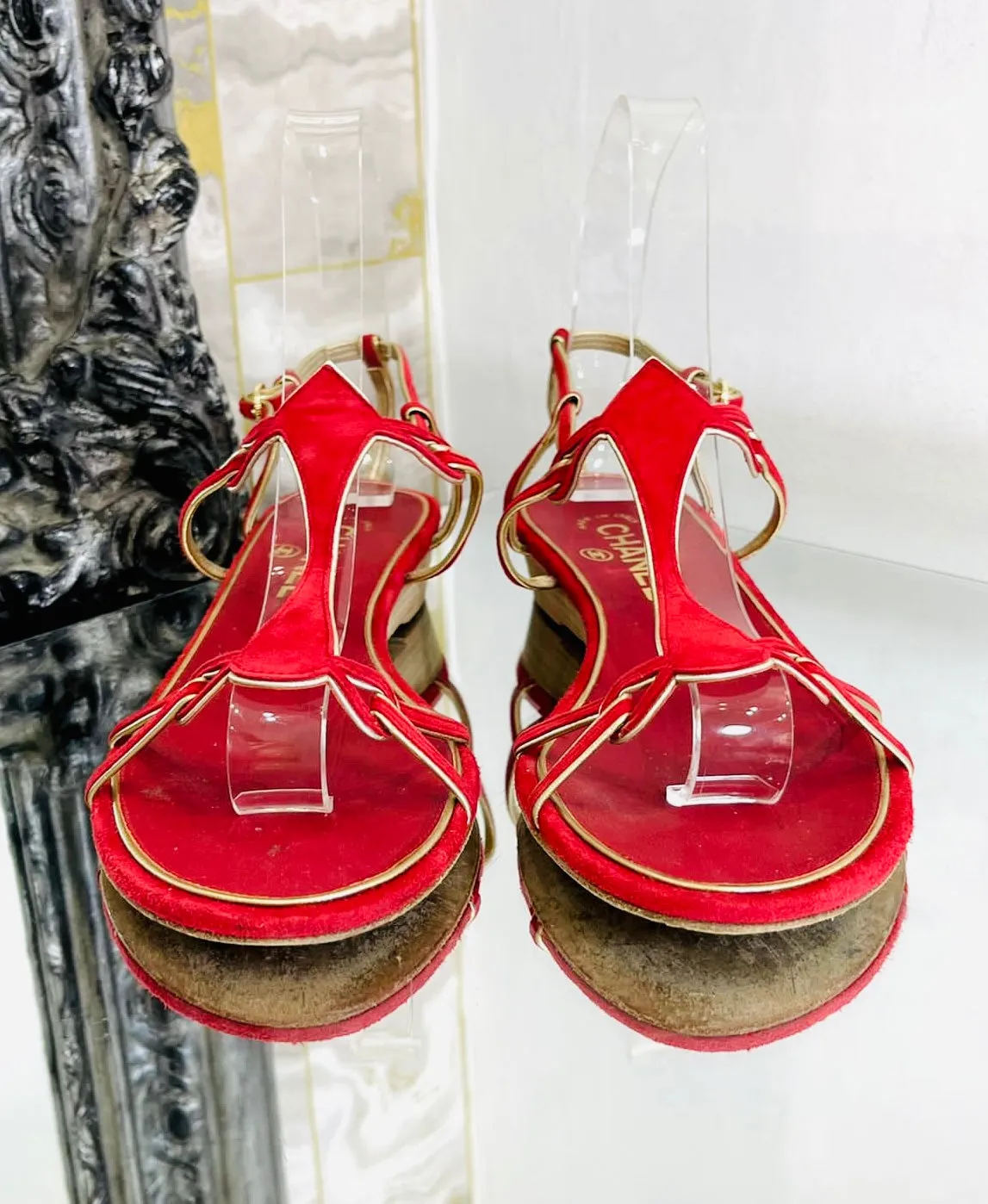 Chanel Suede Sandals. Size 37