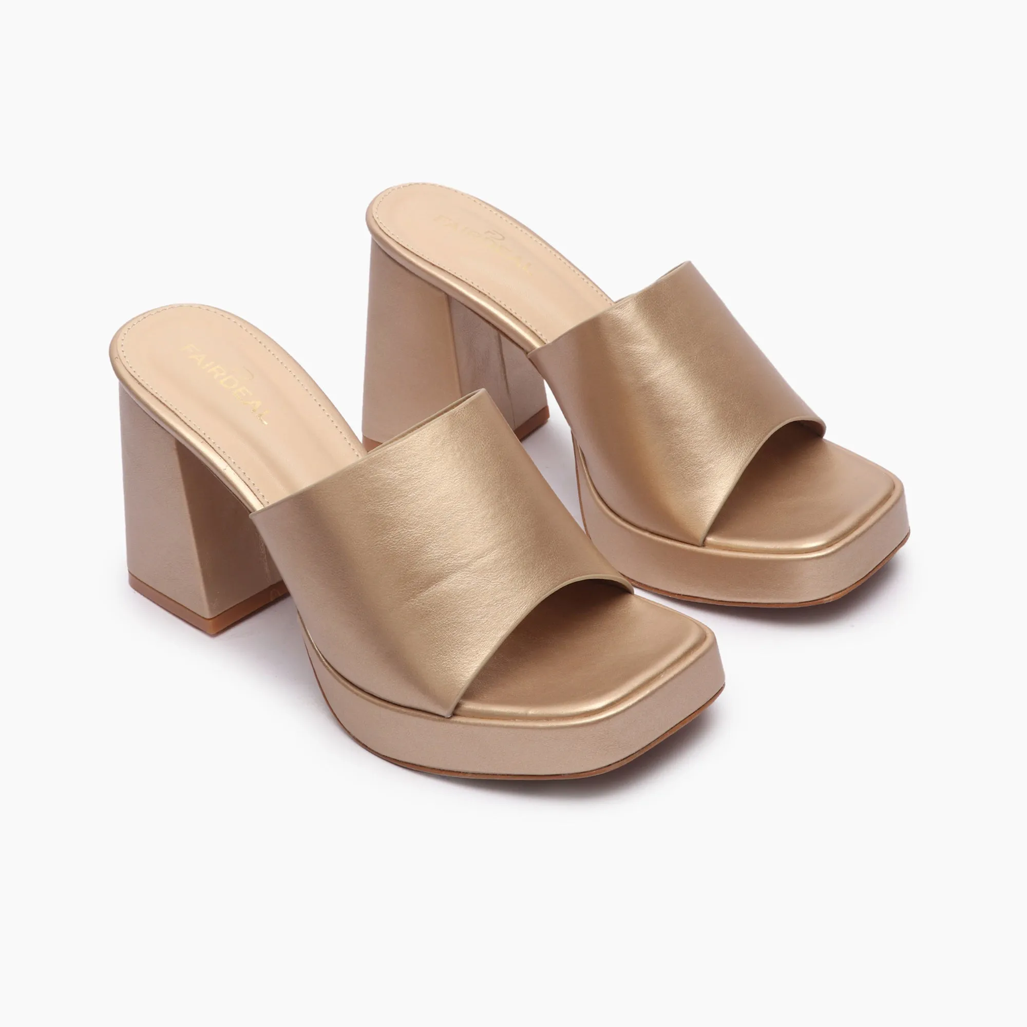 Chunky Heel Mules