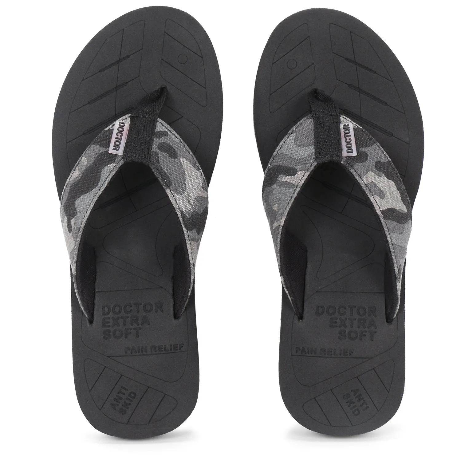DOCTOR EXTRA SOFT D-55 Men's Camo Care Orthopaedic & Diabetic Adjustable Strap Super Comfort Flipflops & House Slippers for Men’s and Boys