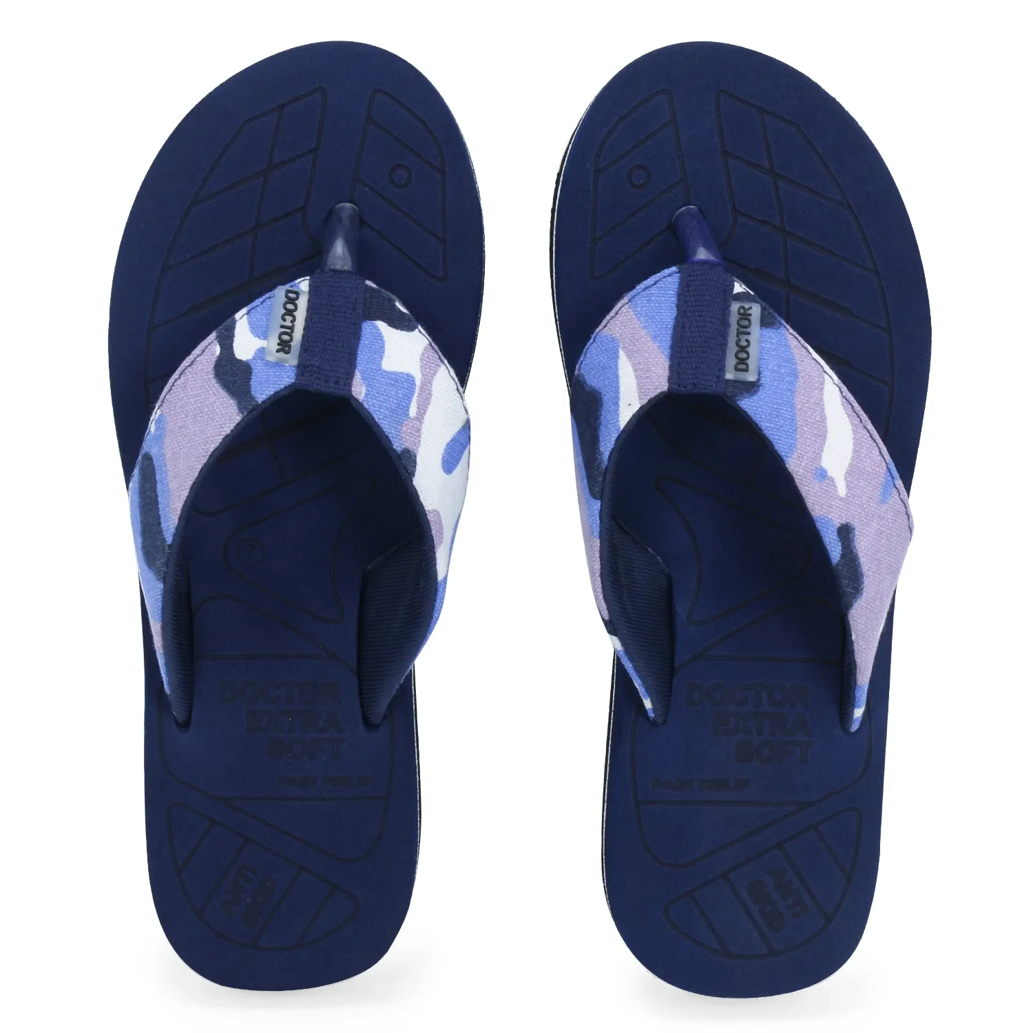 DOCTOR EXTRA SOFT D-55 Men's Camo Care Orthopaedic & Diabetic Adjustable Strap Super Comfort Flipflops & House Slippers for Men’s and Boys