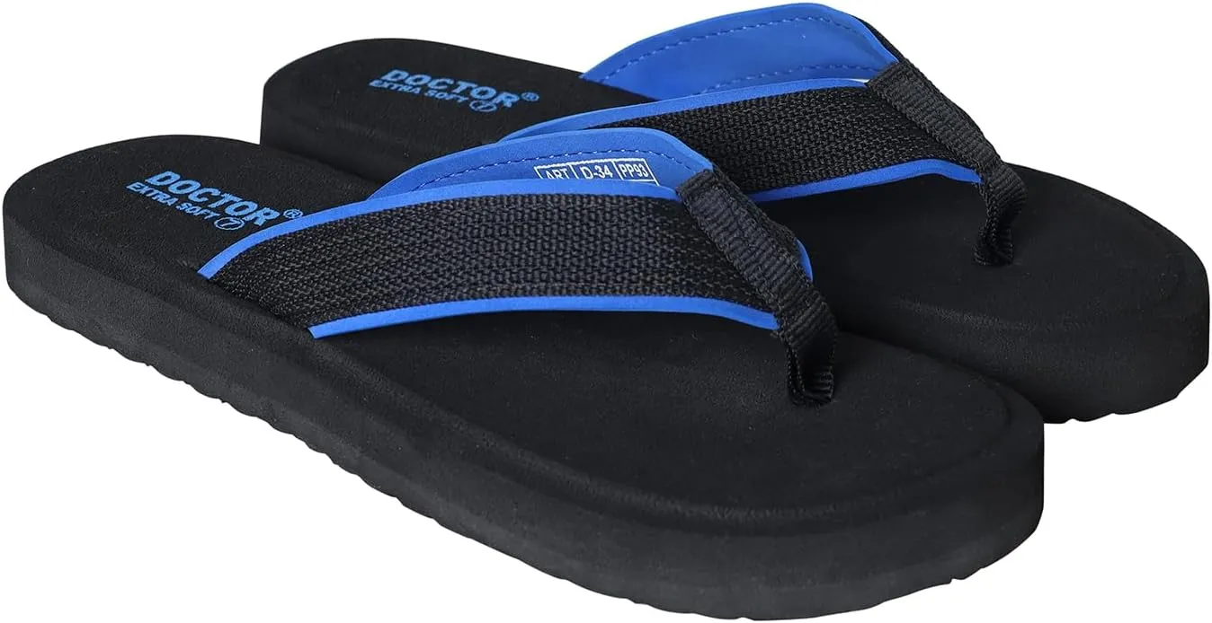 Doctor Slippers for Men's Orthopedic Diabetic Non-Slip Lightweight Durable Cushion Comfortable Flat Mcr Casual Stylish Dr Chappals and House Flip flops For Gent's and Boy’s D-34