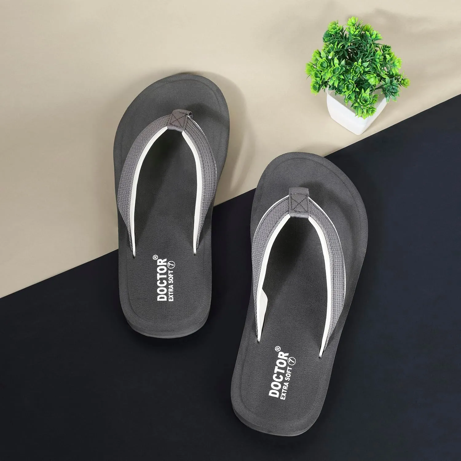 Doctor Slippers for Men's Orthopedic Diabetic Non-Slip Lightweight Durable Cushion Comfortable Flat Mcr Casual Stylish Dr Chappals and House Flip flops For Gent's and Boy’s D-34