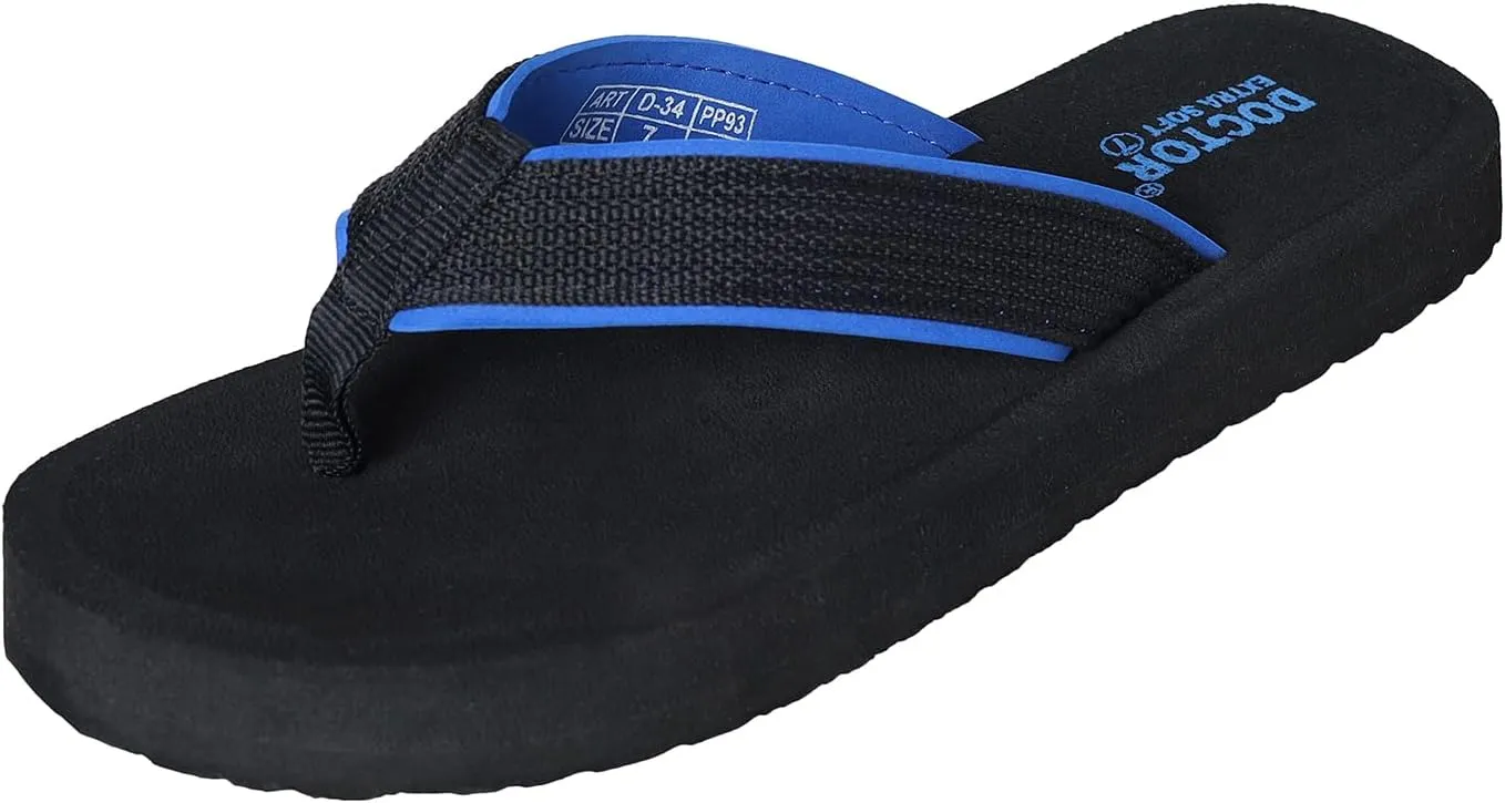 Doctor Slippers for Men's Orthopedic Diabetic Non-Slip Lightweight Durable Cushion Comfortable Flat Mcr Casual Stylish Dr Chappals and House Flip flops For Gent's and Boy’s D-34
