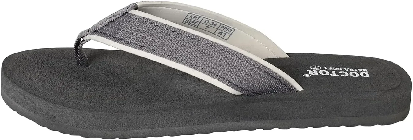 Doctor Slippers for Men's Orthopedic Diabetic Non-Slip Lightweight Durable Cushion Comfortable Flat Mcr Casual Stylish Dr Chappals and House Flip flops For Gent's and Boy’s D-34