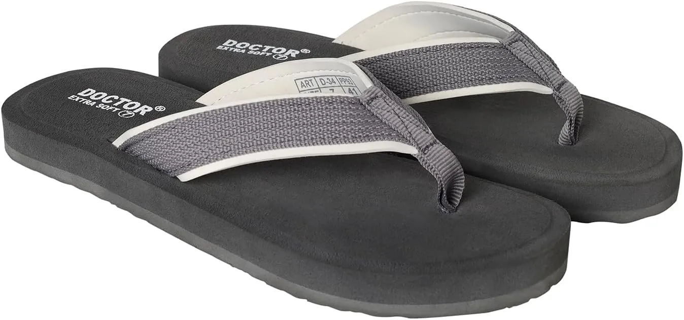 Doctor Slippers for Men's Orthopedic Diabetic Non-Slip Lightweight Durable Cushion Comfortable Flat Mcr Casual Stylish Dr Chappals and House Flip flops For Gent's and Boy’s D-34