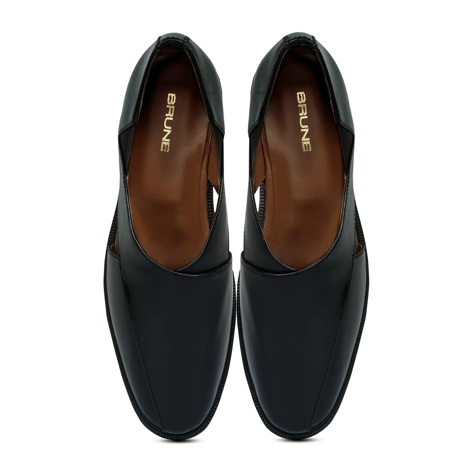 Extra Light Weight Peshawari Sandals in Genuine Black Leather
