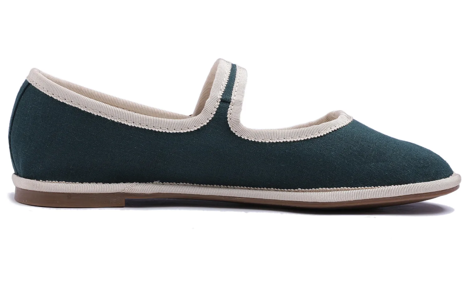 Fevrsole Women's Soft Breathable Mary Jane Memory Foam Cushioned Comfort Round Toe Metal Buckle Flats Walking Canvas Shoes