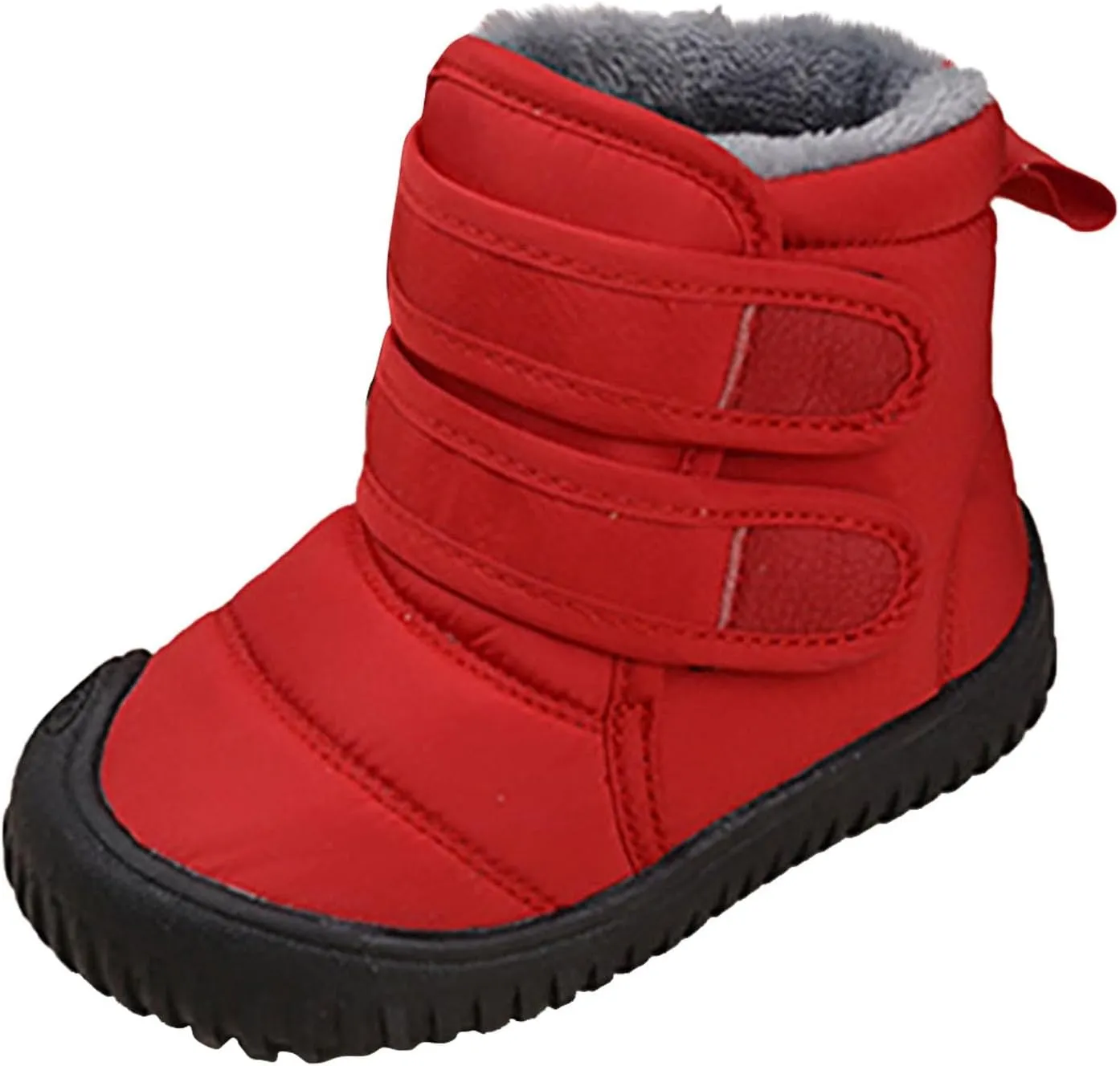Girls Boys Warm Fr Lined Winter Snow Boots Waterroof Outdoor Ankle Booties Comfortable Shoes for Kids Unisex
