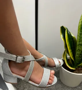 Girls Heels/Silver-Delia-6K