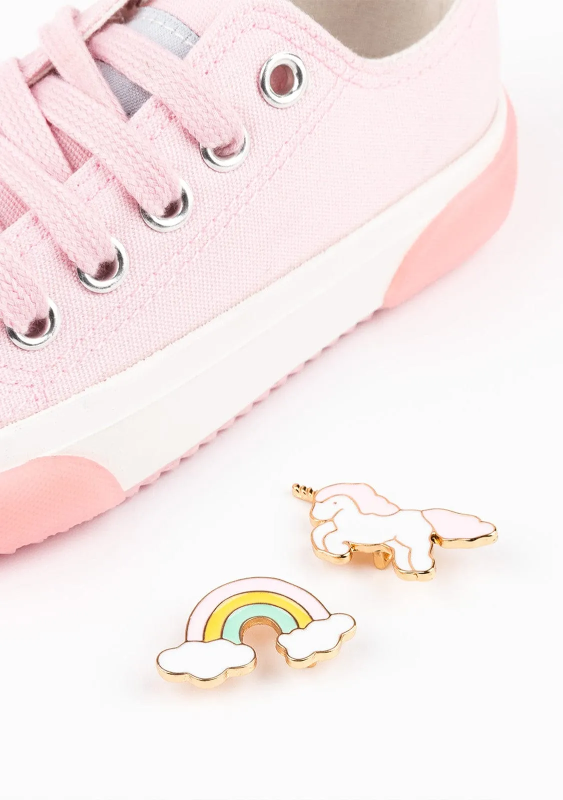 Girl's Pink Unicorn Sneakers