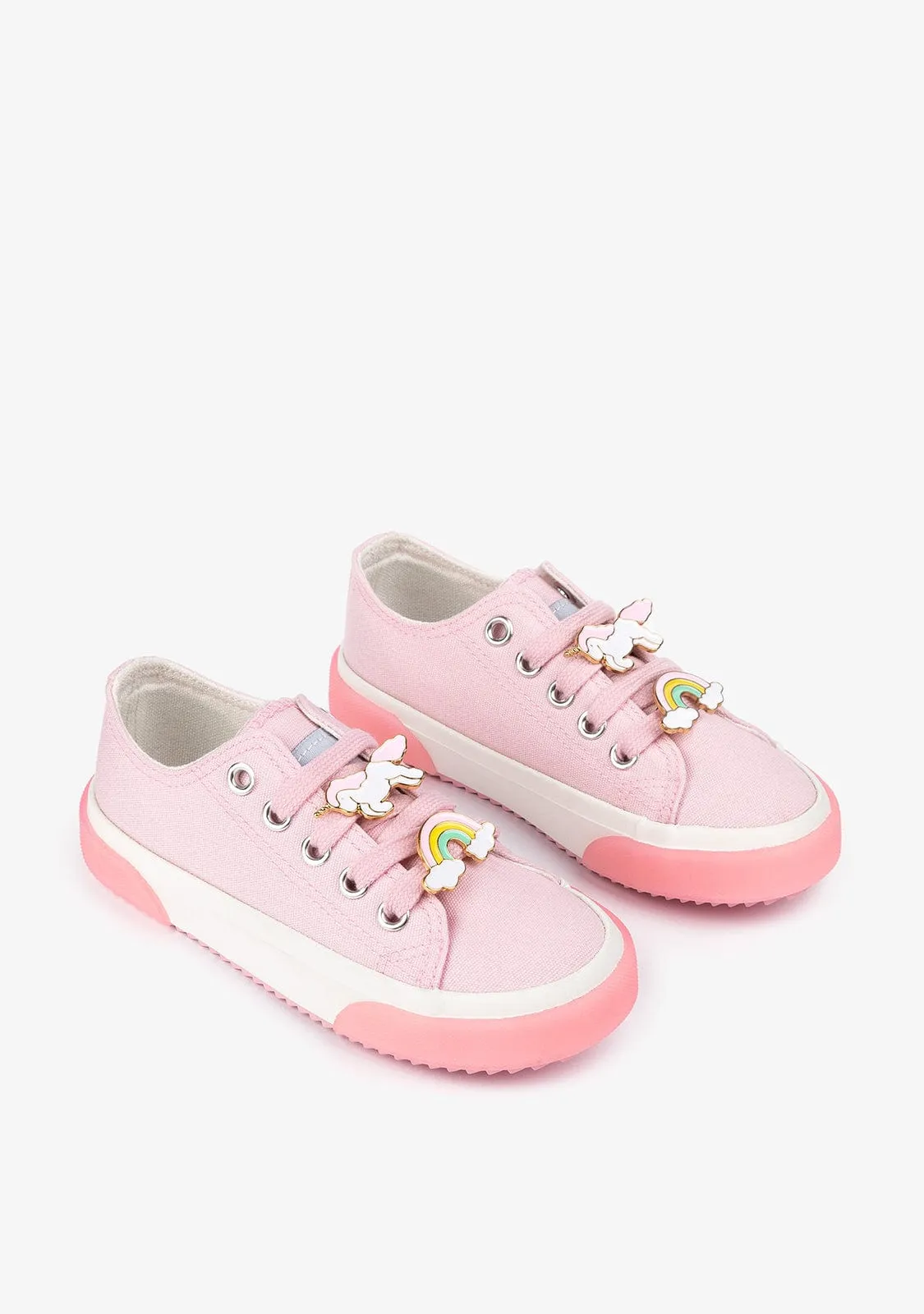 Girl's Pink Unicorn Sneakers