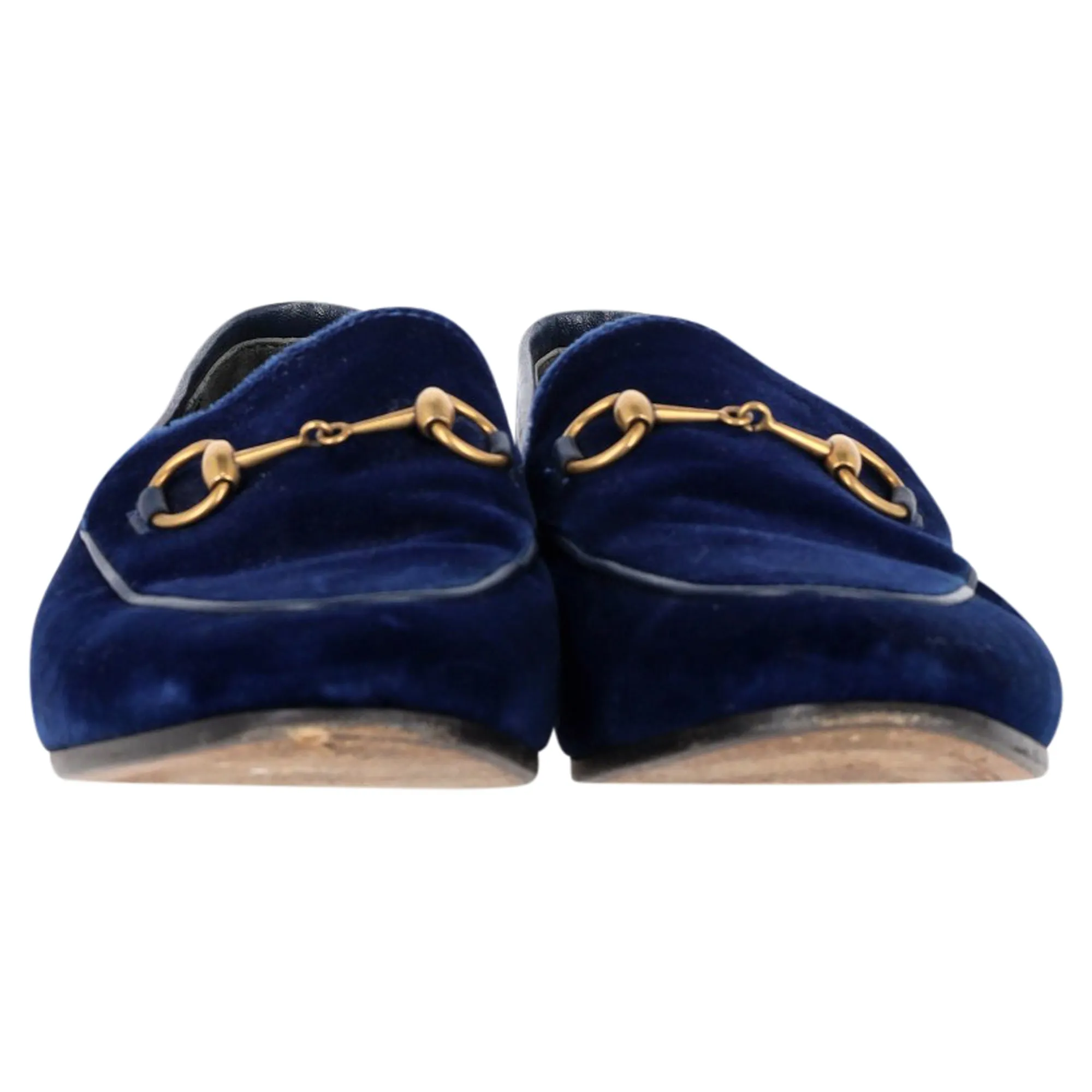 Gucci Jordaan Horsebit-Detailed Loafers in Blue Velvet