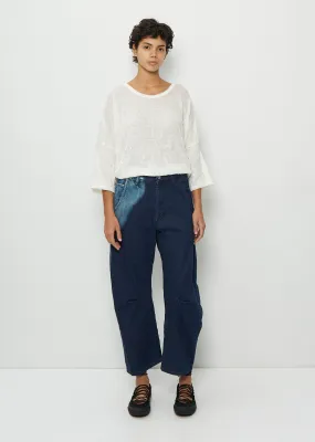 Gusset Wide Denim Trousers