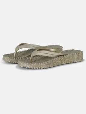 Ilse Jacobsen Women's Flip Flops With Wedge Platform Sole In Platin CHEERFUL13 Col 780