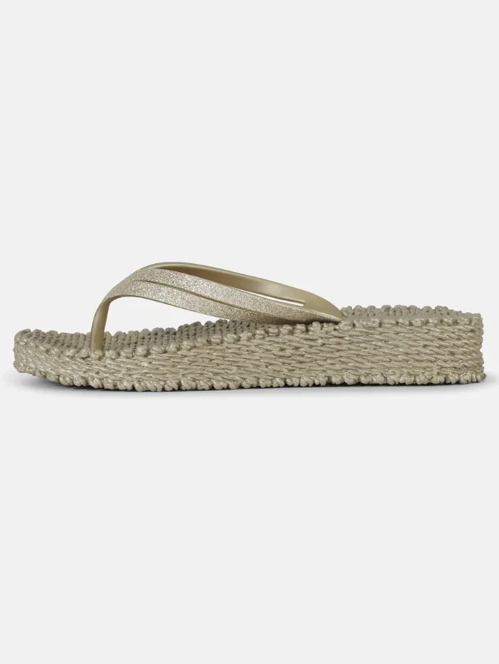 Ilse Jacobsen Women's Flip Flops With Wedge Platform Sole In Platin CHEERFUL13 Col 780