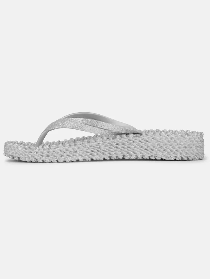 Ilse Jacobsen Women's Flip Flops With Wedge Platform Sole In Silver CHEERFUL13 Col 710