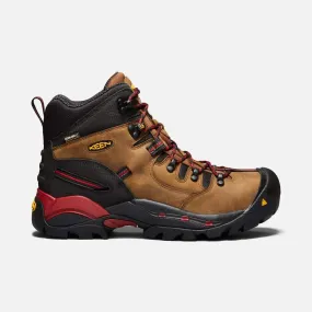 Keen Men's CSA Hamilton Carbon Waterproof Boots (Wide)- Bison/ Jester Red