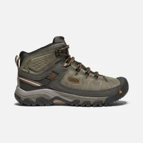 Keen Men's Targhee III Mid Waterproof Hiking Boots- Black Olive/ Brown