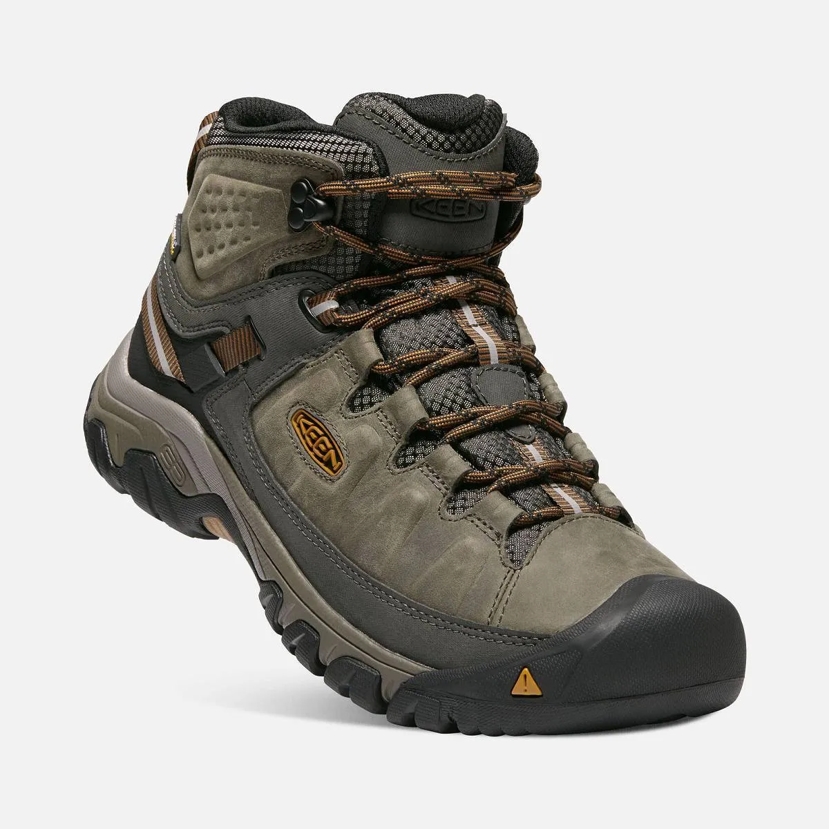 Keen Men's Targhee III Mid Waterproof Hiking Boots- Black Olive/ Brown