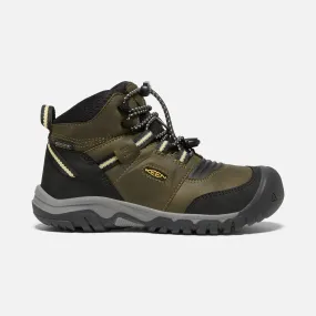 Keen Youth Ridge Flex Mid Boots- Dark Olive/ Dusky Citron