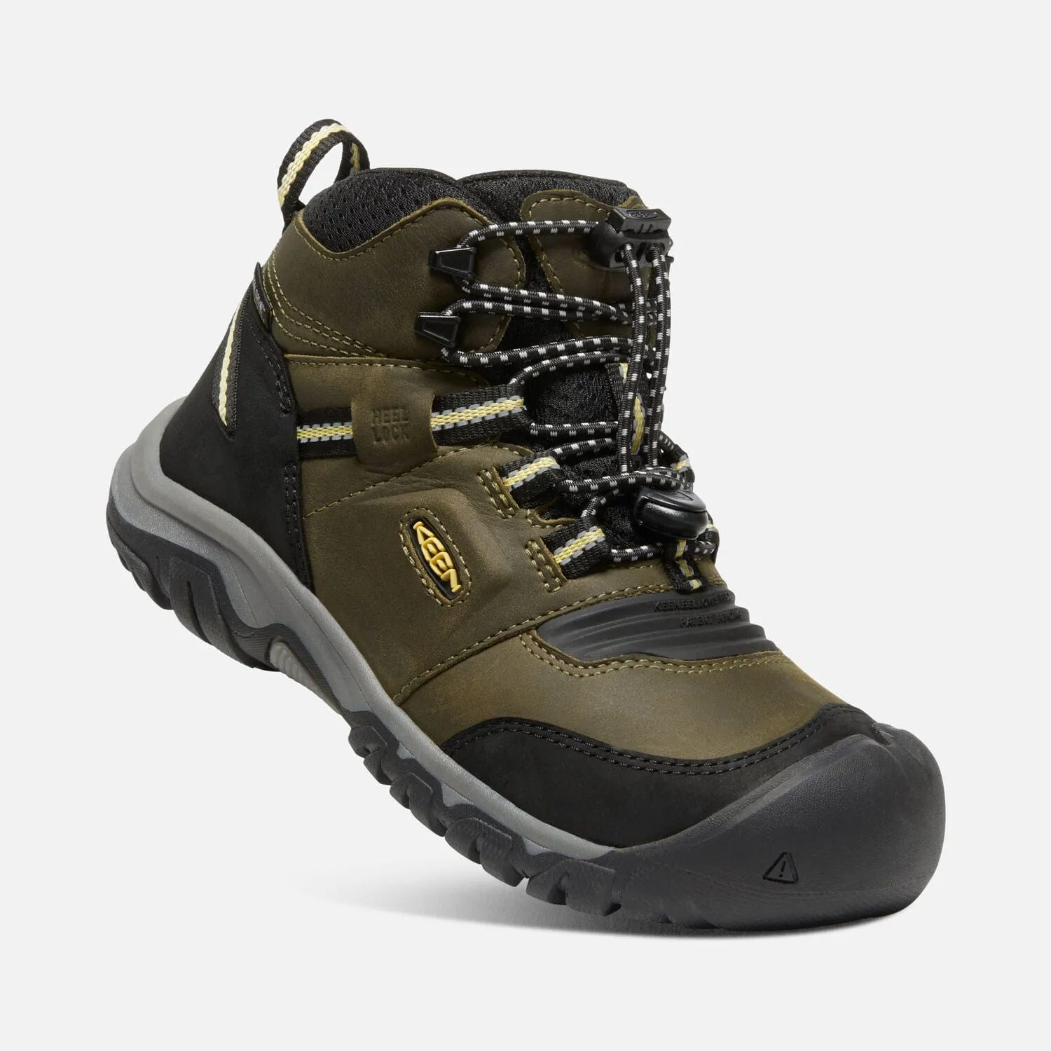 Keen Youth Ridge Flex Mid Boots- Dark Olive/ Dusky Citron