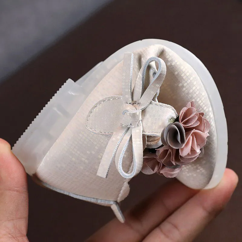 Kids Girls Flats Lace Flower Princess Party Shoes