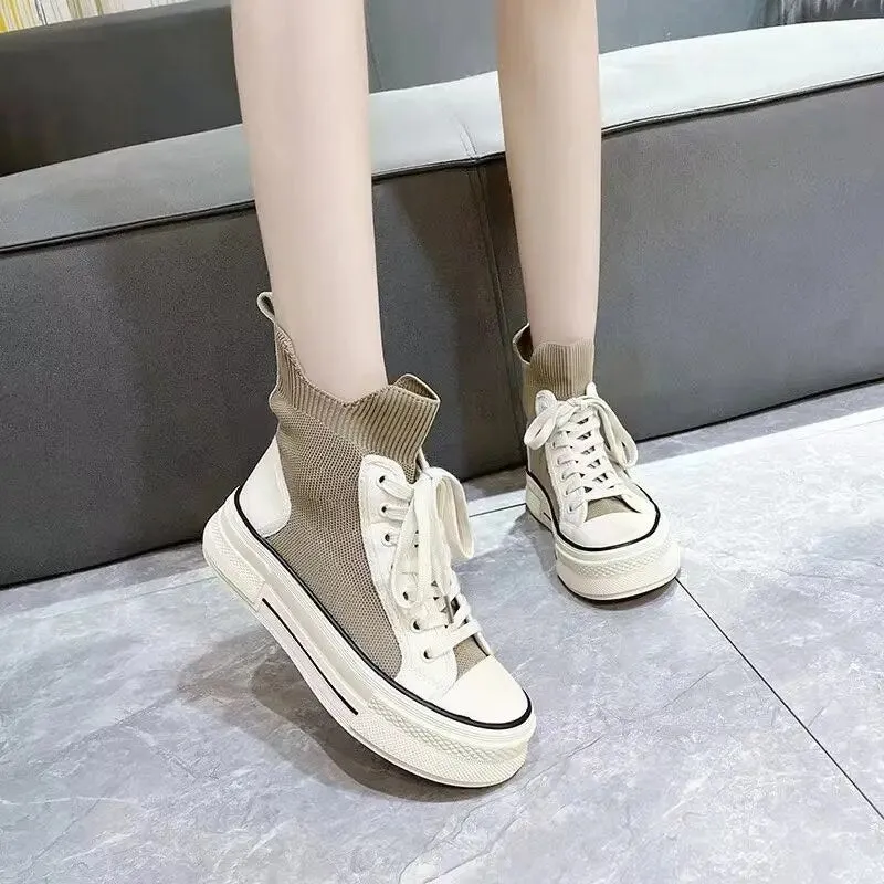 Kielo Knit Upper High Top Sneakers