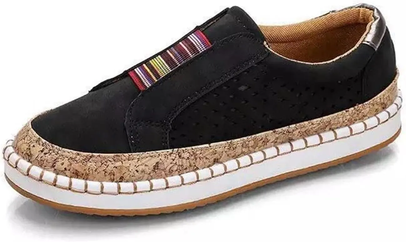 Lausiuoe Shoes For Women Flats Comfortable Dressy Summer Fashion Slip On Canvas Loafers Casual Classic Walking Shoes