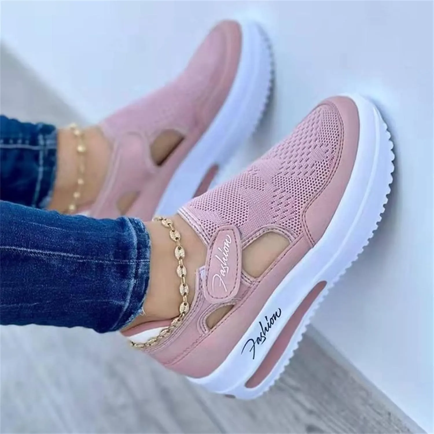 Lausiuoe Sneakers For Women Platform Slip On Canvas Shoes Low Top Fashion Comfortable Classic Casual Walking Flat Loafers