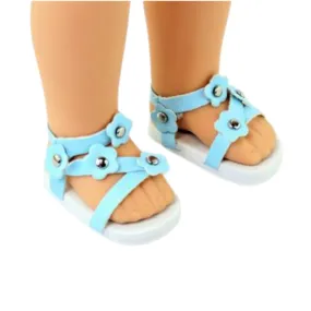 Light Blue Sandals for 14 1/2-inch dolls