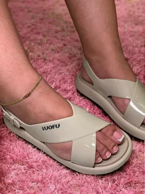 Luofu Comfort Cross-Strap Sandals - Light Pink (GS)