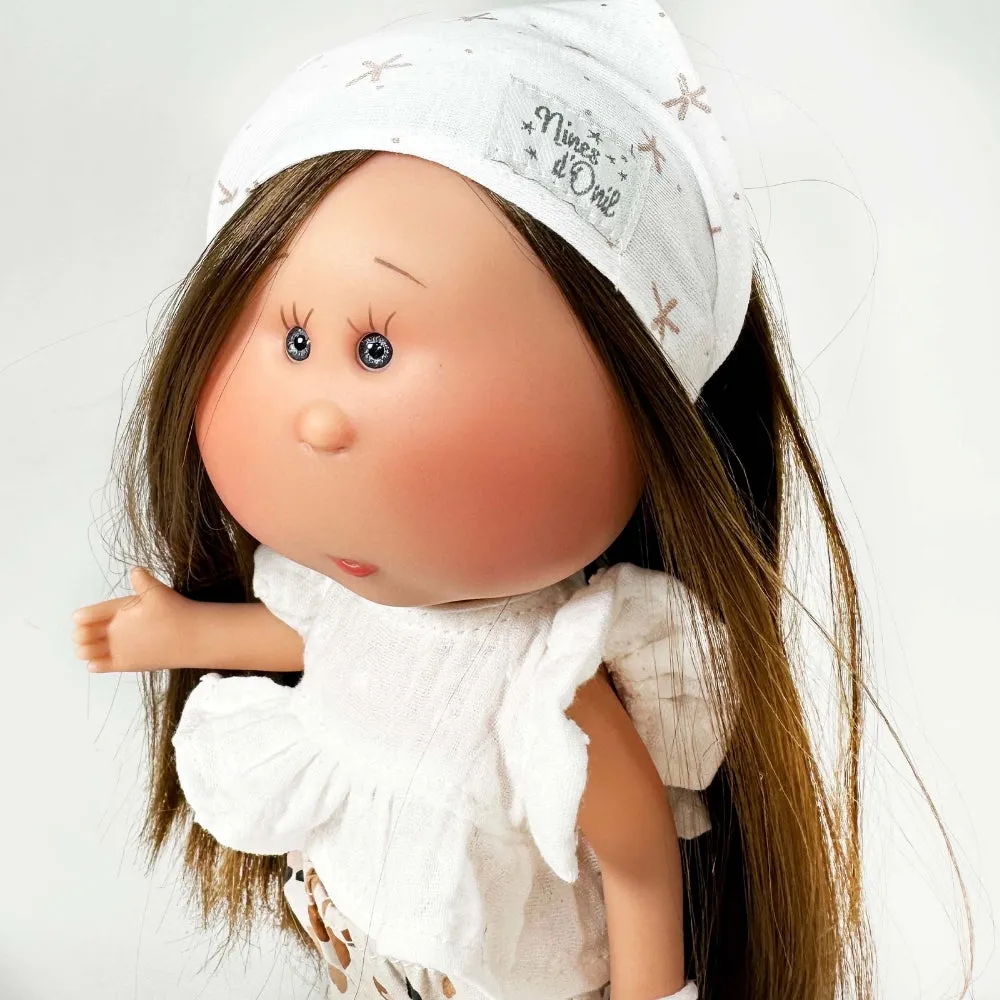 Mia Doll with Long Brown Hair and Puppy