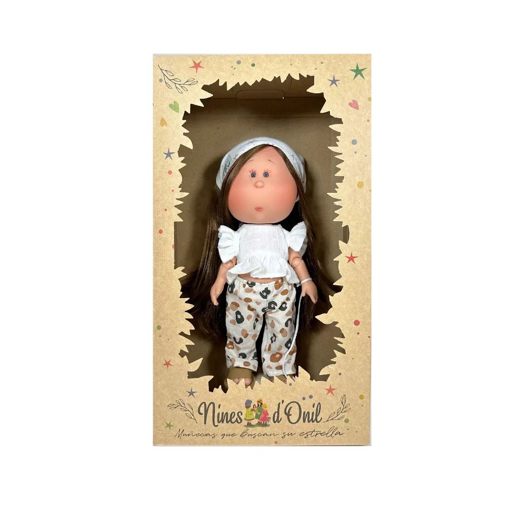 Mia Doll with Long Brown Hair and Puppy