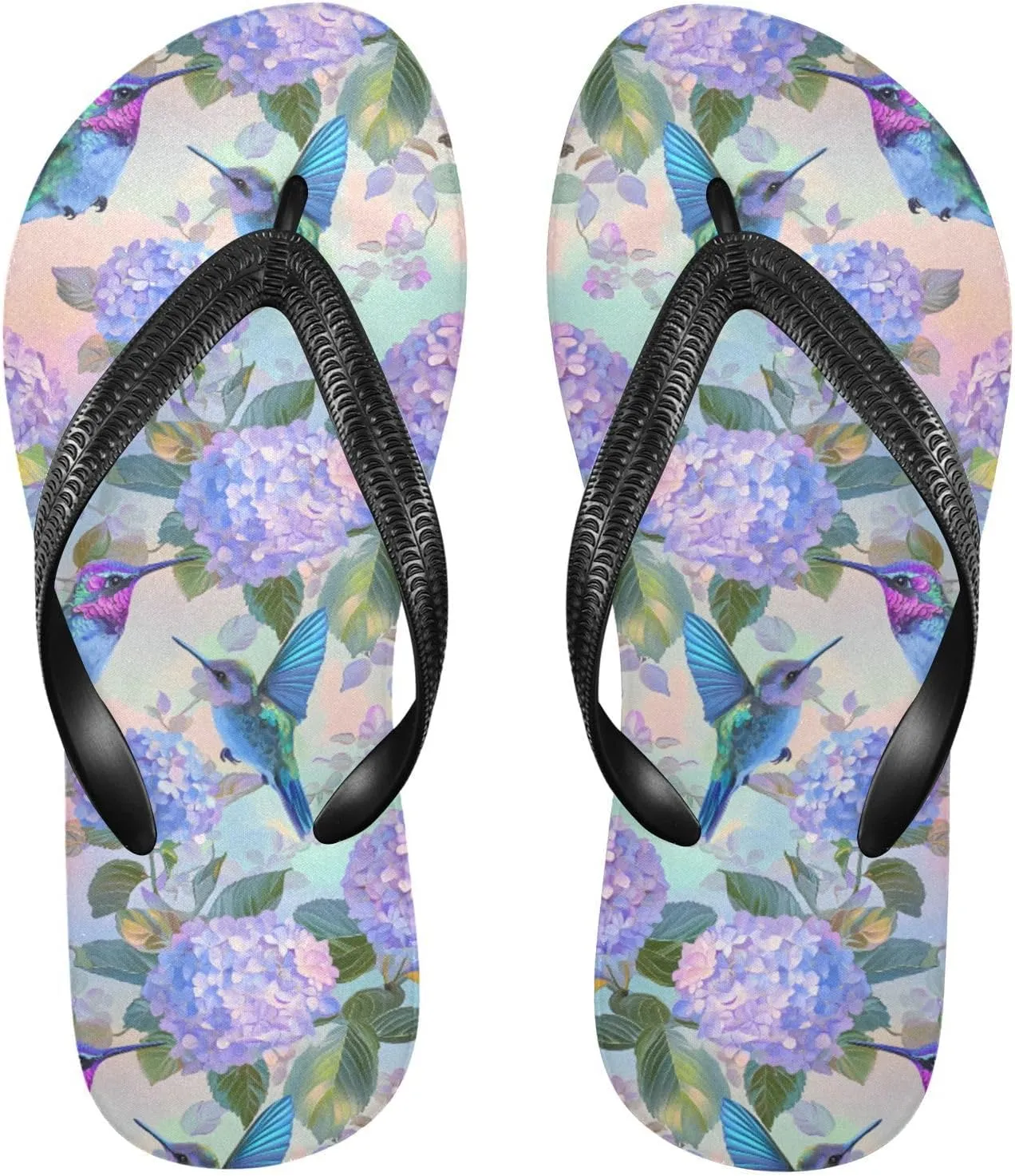 MNSRUU Flip Flops for Women Men Blue Pineapple Flip Flops Womens Slides Men Sandals Shower Slippers Summer Non-Slip Flipflops for Swim Beach Bathroom, XS