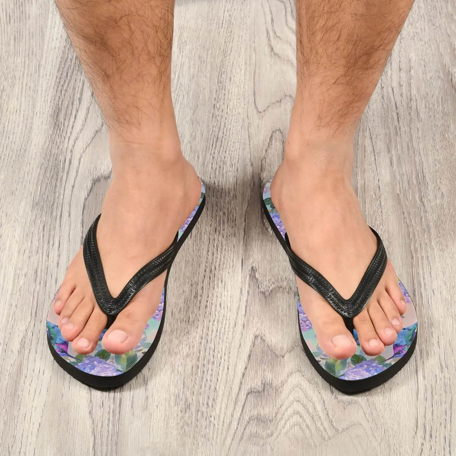 MNSRUU Flip Flops for Women Men Blue Pineapple Flip Flops Womens Slides Men Sandals Shower Slippers Summer Non-Slip Flipflops for Swim Beach Bathroom, XS