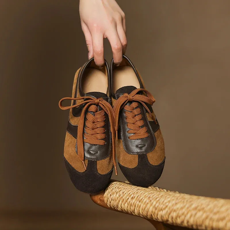 Neiw Genuine Suede Flat Sneakers