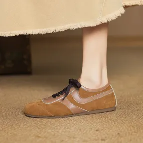 Neiw Genuine Suede Flat Sneakers