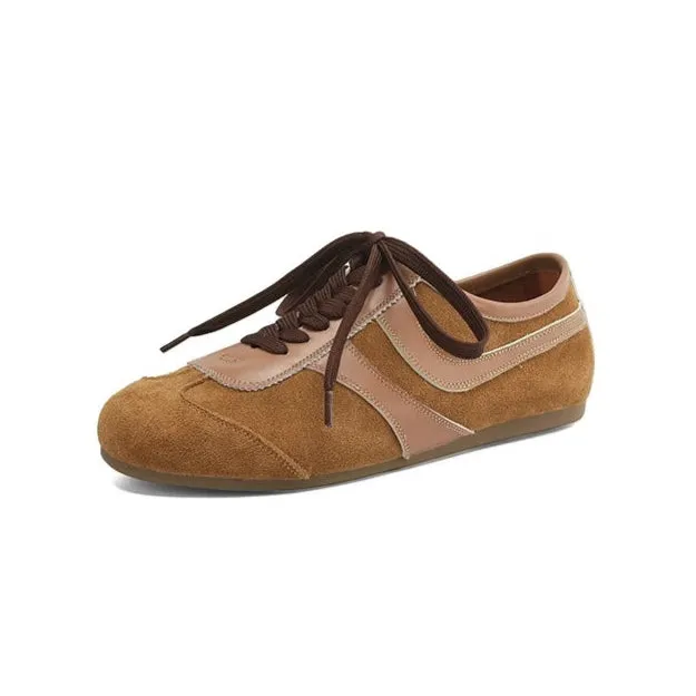 Neiw Genuine Suede Flat Sneakers