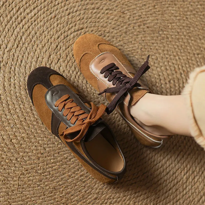 Neiw Genuine Suede Flat Sneakers