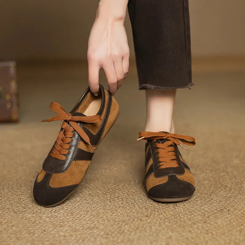 Neiw Genuine Suede Flat Sneakers
