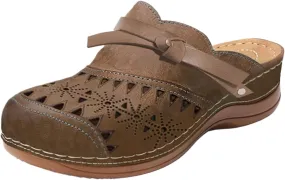 Orthopedic Platform Sandals for Women 2025 Trendy Closed Toe Comfortable Arch Support Wedge Sandals Soft Leather Hollow out Beach Walking Hiking Slippers