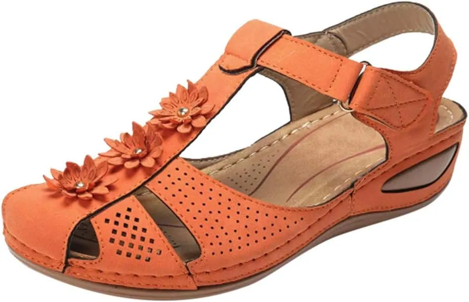 Orthopedic Sandals for Women Arch Support Wide Flip Flops Beach Dressy Wedge Sandal Dressy Summer Arch Support Shoes for Womens Wedge Shoes Slip On Dressy Woman Orthopedic Shoe